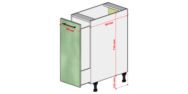 300 Floor Unit Tray Pullout