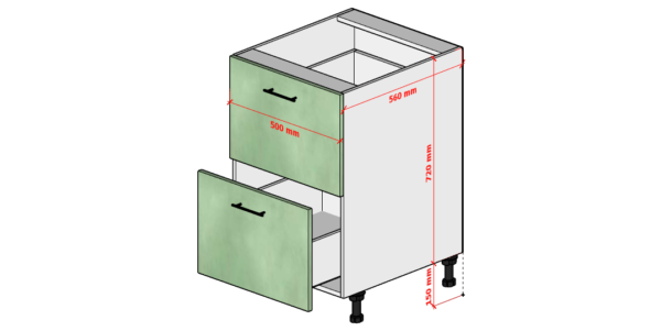 500 Floor Unit 2 Pot Drawer